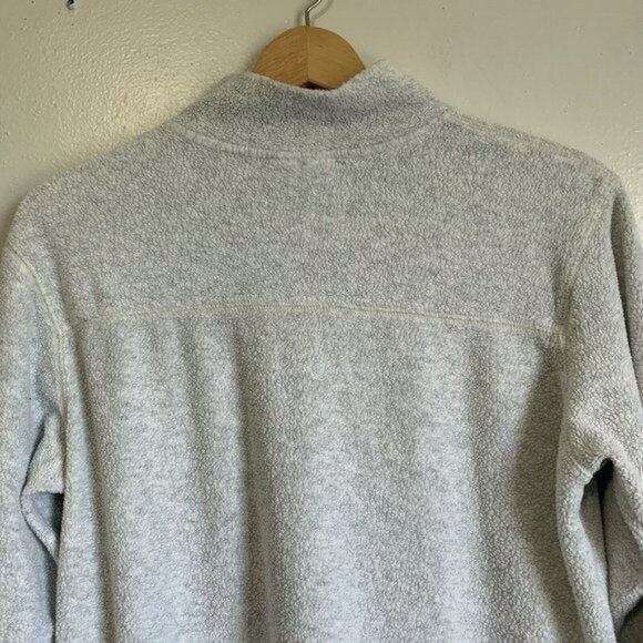 Soft Surroundings Women’s Small Petite Cozy Sweater Gray Henley Button Mock Neck - Picture 6 of 7